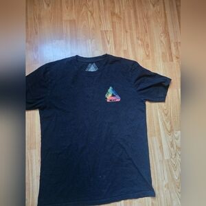 PALACE Black Tee with Multicolor Logo